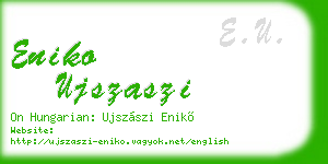 eniko ujszaszi business card