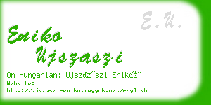 eniko ujszaszi business card